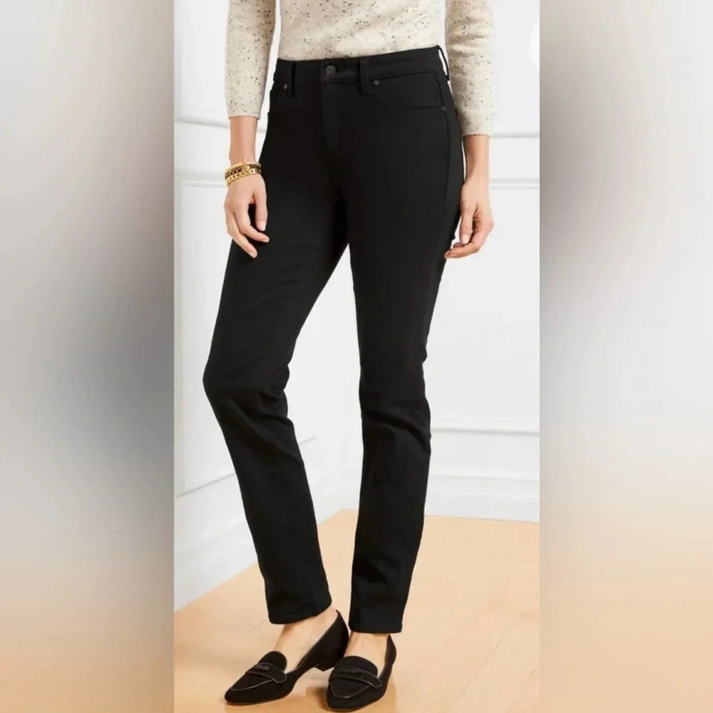 Talbots Heritage STRAIGHT-LEG JEANS - BLACK Size 16/33